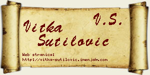 Vitka Šutilović vizit kartica